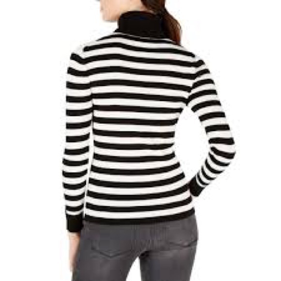 Tommy Hilfiger striped turtleneck sweater Sz M - Picture 2 of 5